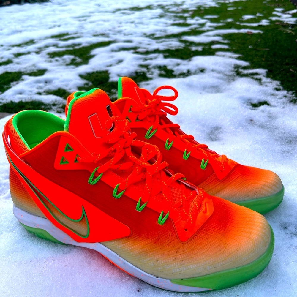 UMiami themed Nike basketball shoes